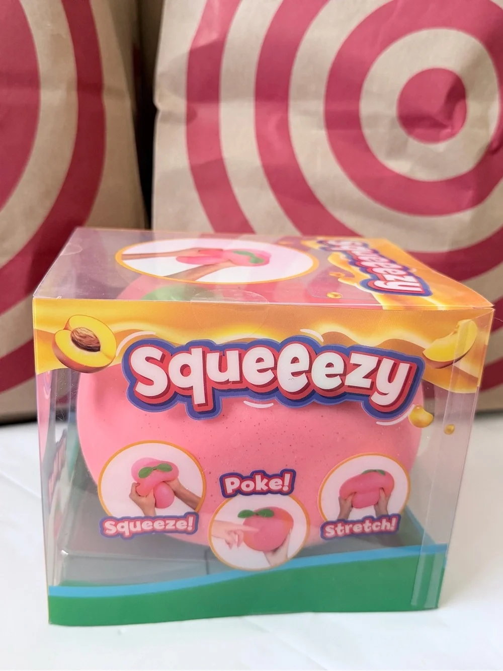 Squeezy Pink Peach Stress Toy